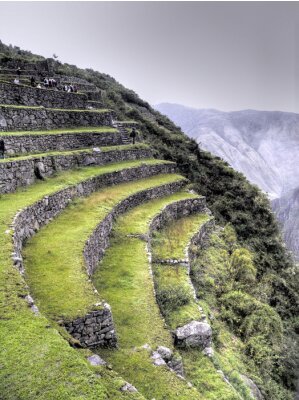 Poster Bergterrassen auf Machu Picchu