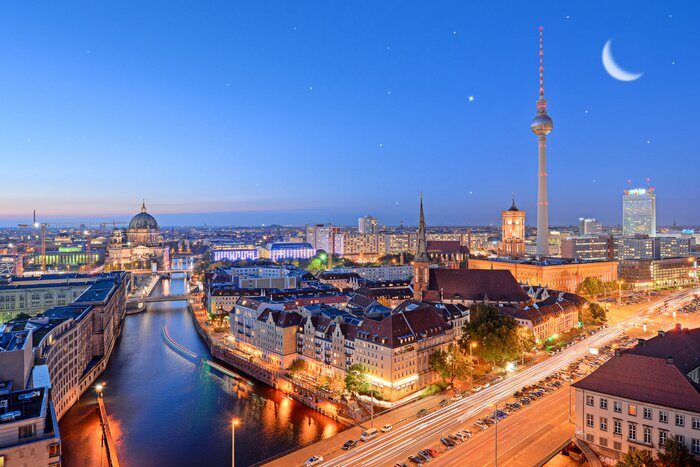 Poster Berlin aus der Vogelperspektive