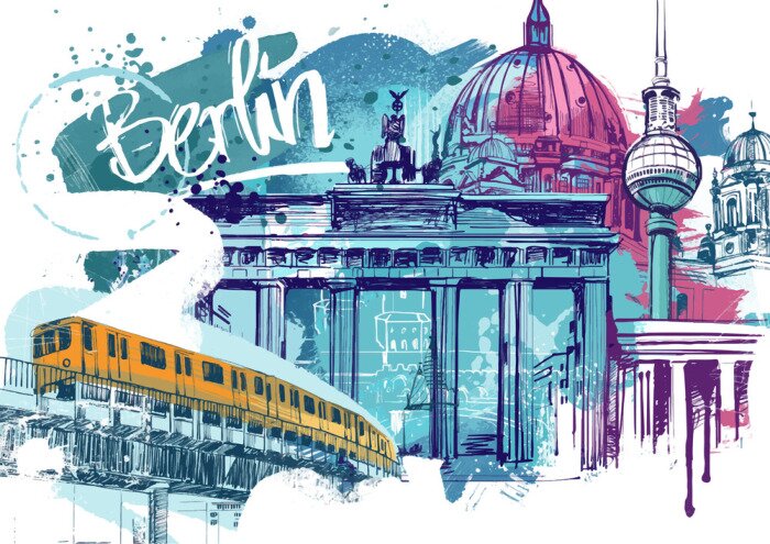 Poster Berlin in einer grafischen Darstellung