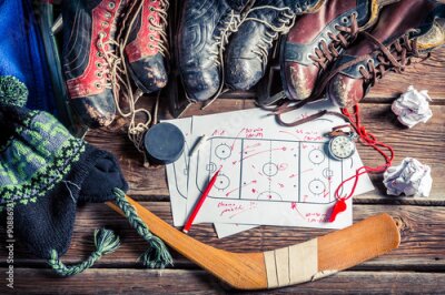 Poster Bildung Taktik in Hockeyspiele