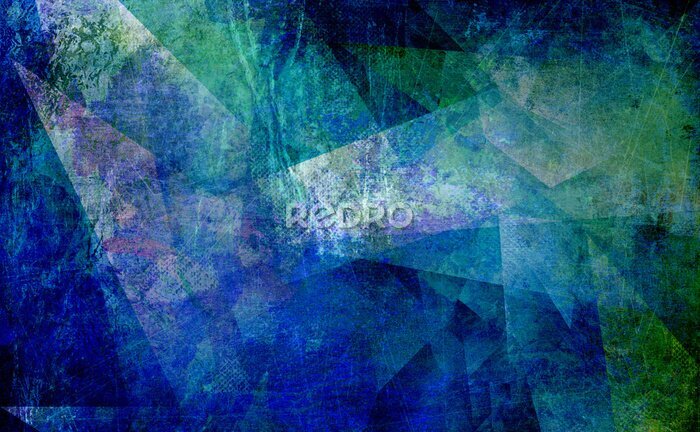 Poster Blau-grüner abstrakter Hintergrund