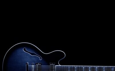 Poster Blaue Rockgitarre