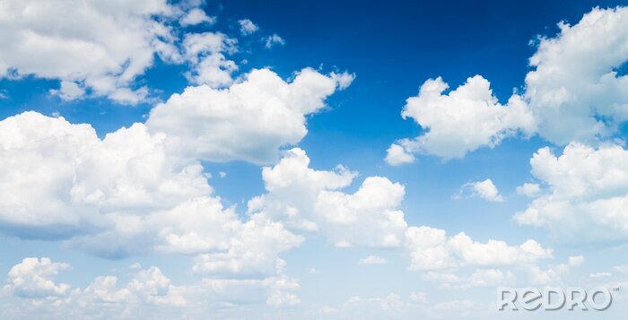 Poster Blauer Himmel mit Wolken Nahaufnahme