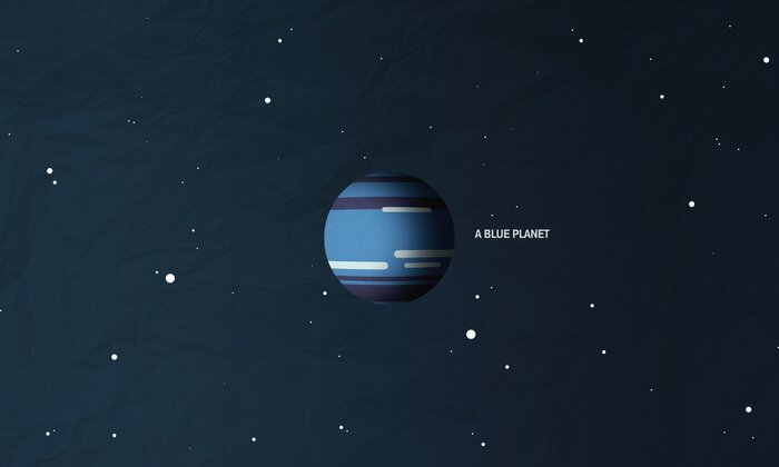 Poster Blauer Planet Neptun