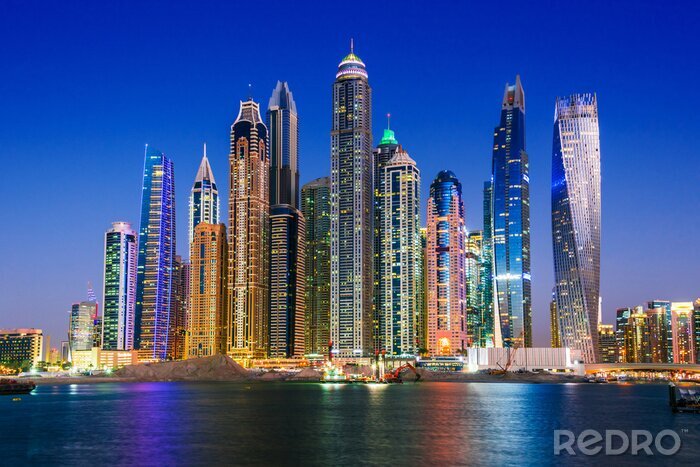 Poster Blick auf Dubai-Wolkenkratzer