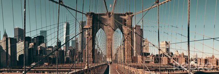 Poster Blick auf New York aus einer Brückenperspektive