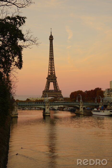 Poster Blick auf Paris und den Eiffelturm