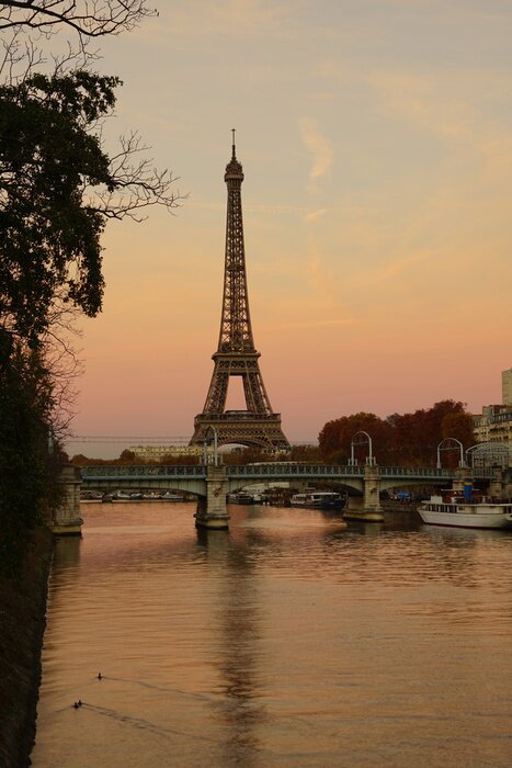 Poster Blick auf Paris und den Eiffelturm
