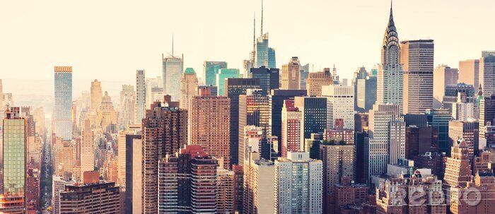 Poster Blick auf Skyline von New York City