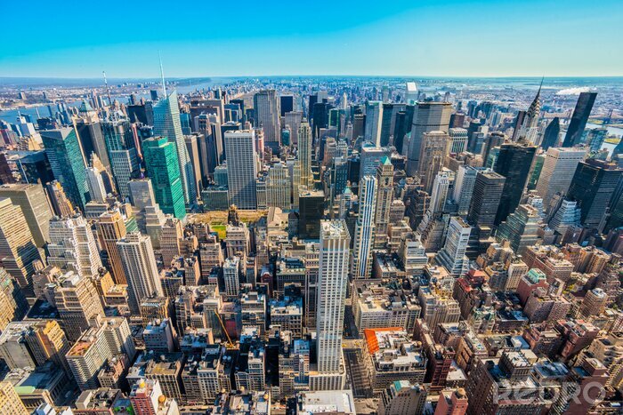 Poster Blick auf sonniges New York City