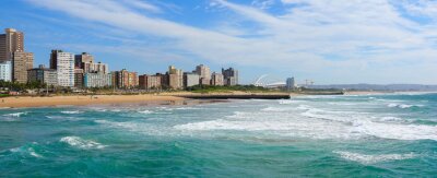 Poster Blick auf Strand Durban