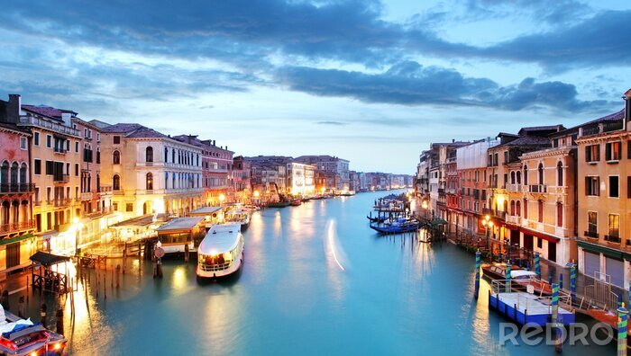 Poster Blick auf Venedig von der Brücke aus