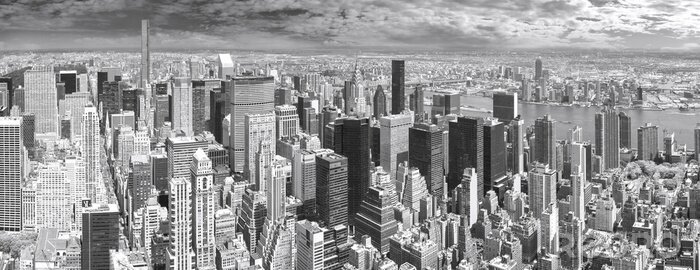 Poster Blick von New York City auf Manhattan