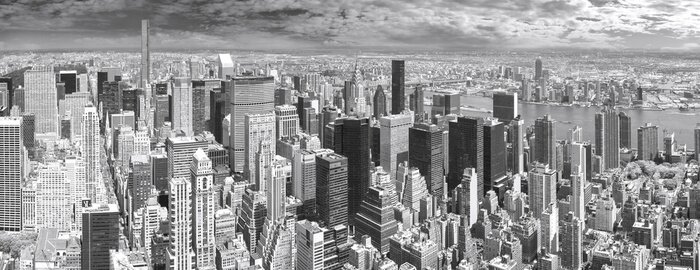 Poster Blick von New York City auf Manhattan