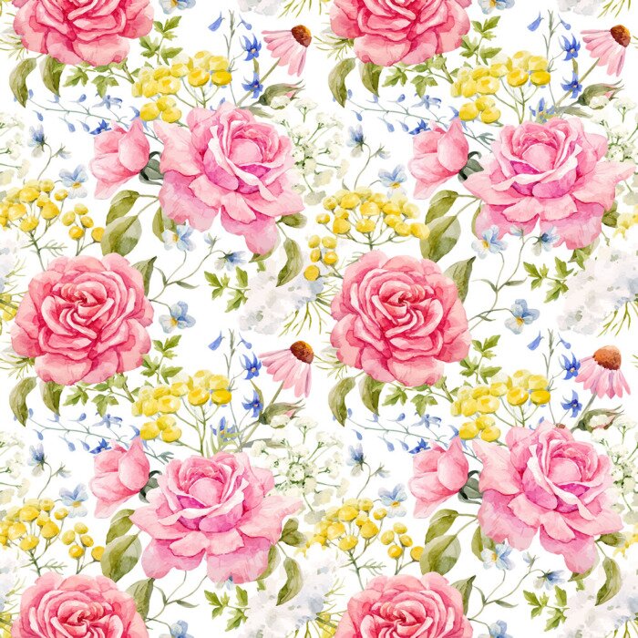 Poster Blumenstrau? aus Rosen und anderen Blumen Grafik