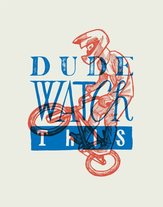 Poster BMX-Jugendtypografie