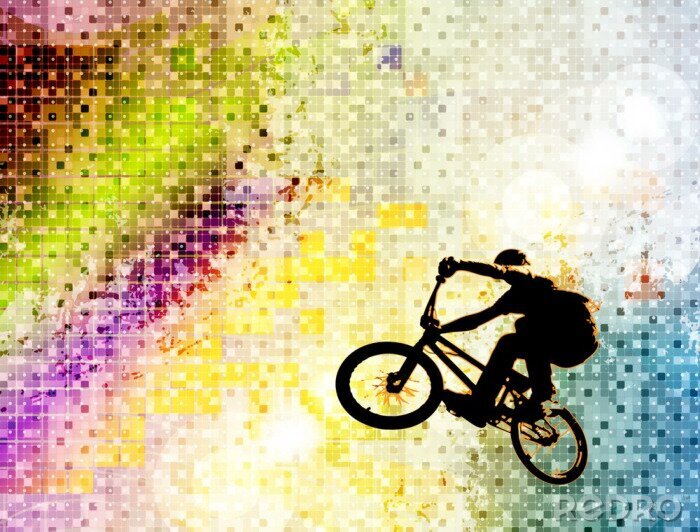 Poster BMX Radfahrer