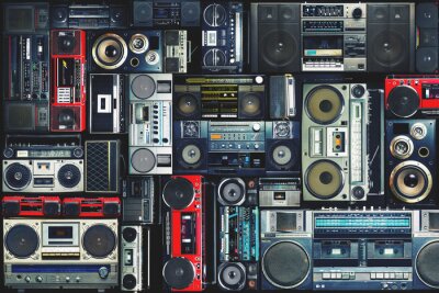 Fototapete Boombox aus den 80er Jahren