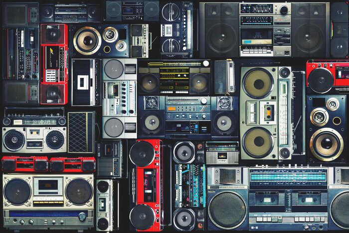 Poster Boombox aus den 80er Jahren