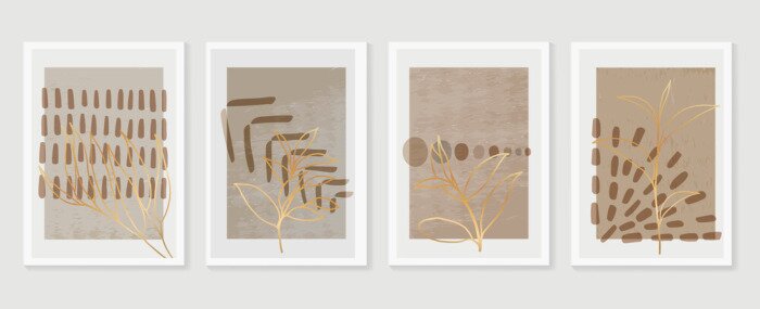 Poster Botanische Illustrationen im Boho-Stil