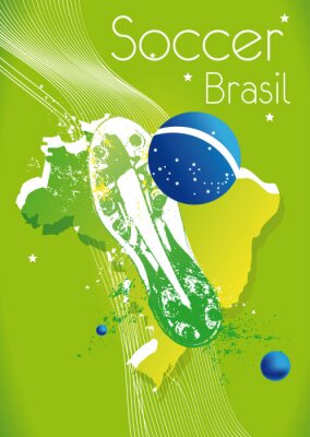 Poster Brasilianischer Fußball