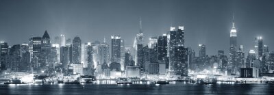 Breitwand-Landschaft schwarz-weiß mit Manhattan