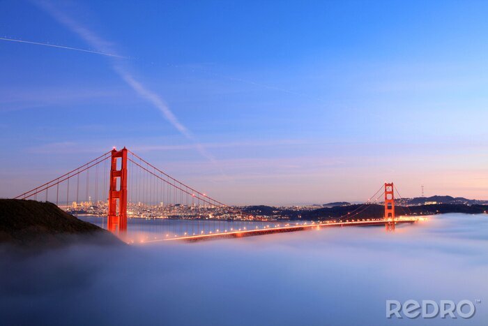 Poster Brücke im Nebel San Francisco