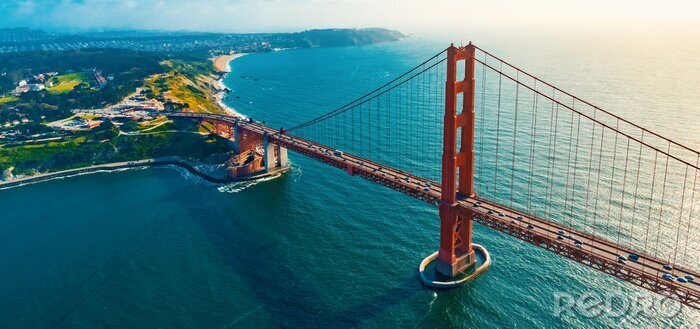 Poster Brücke San Francisco am sonnigen Tag