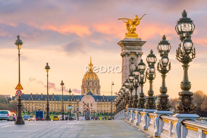 Poster Brücke über die Seine in Paris