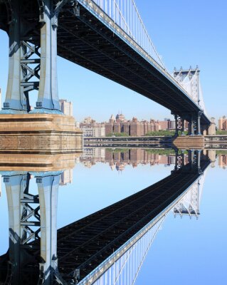 Poster Brücke und Gebäude von New York City