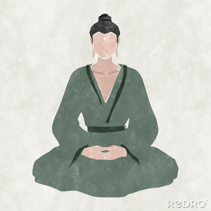 Poster Buddha minimalistisches Konzept