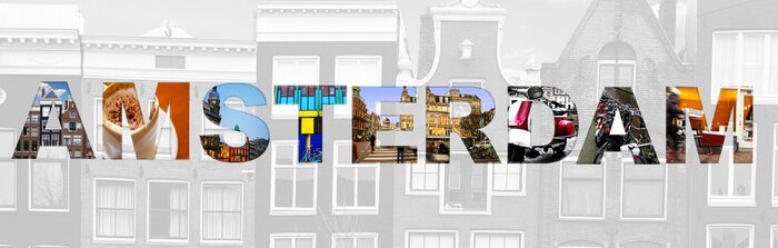 Poster Bunte Beschriftung Amsterdam