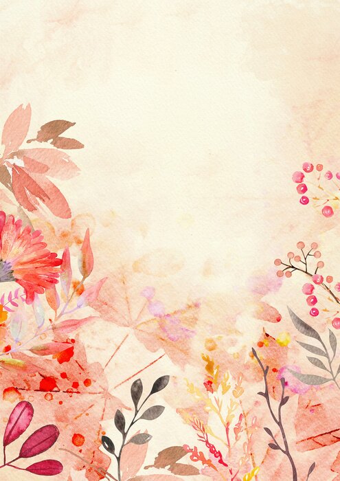 Poster Bunte Blätter in herbstlicher Version