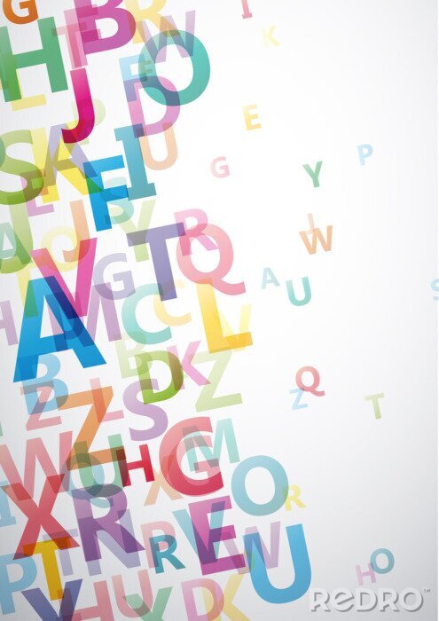 Poster Bunte Buchstaben des Alphabets