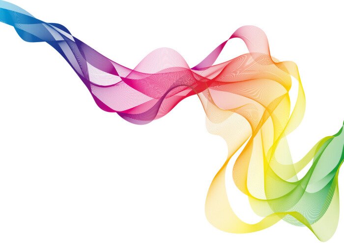 Poster Bunte diagonale Welle