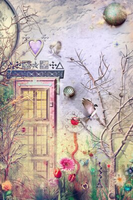 Bunte Illustration im Fantasy-Stil