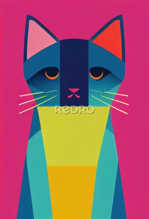 Poster Bunte Katzengrafiken