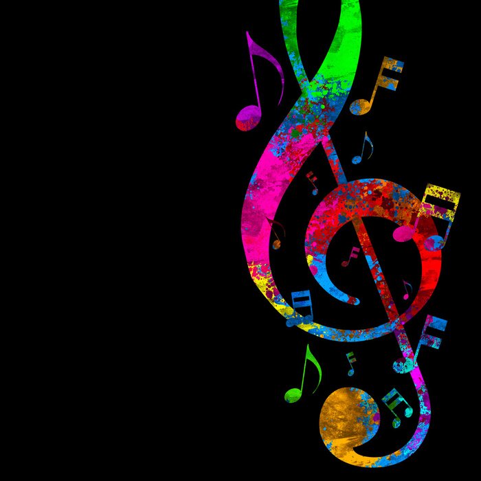 Poster Bunte Noten Grafik