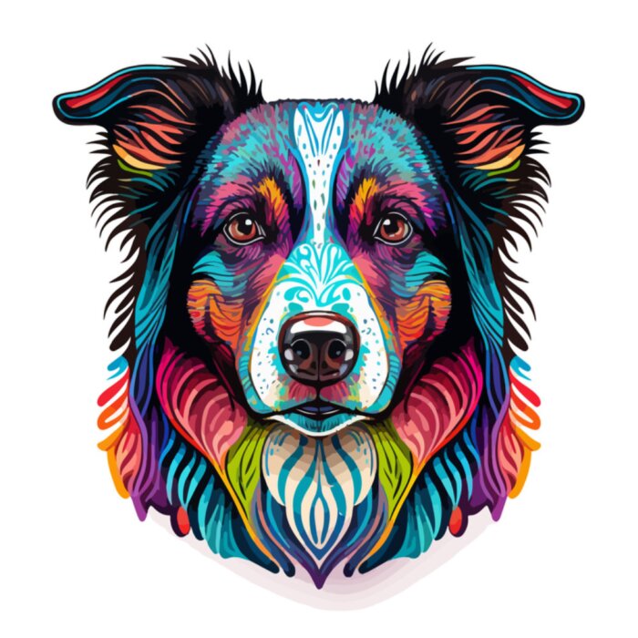 Poster Bunter Border-Collie