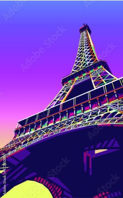 Poster Bunter Eiffelturm