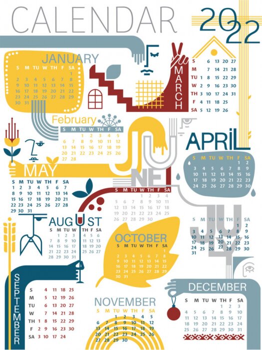 Poster Bunter Kalender