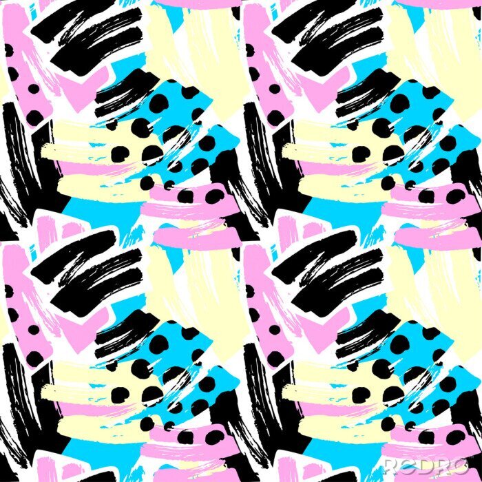 Poster Buntes Mosaik im Graffiti-Stil