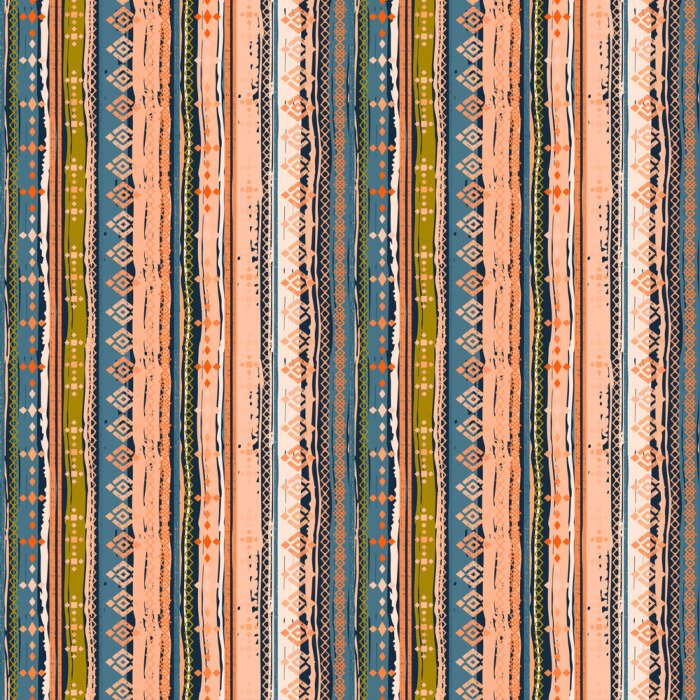 Poster Buntes Muster im Boho-Geiste