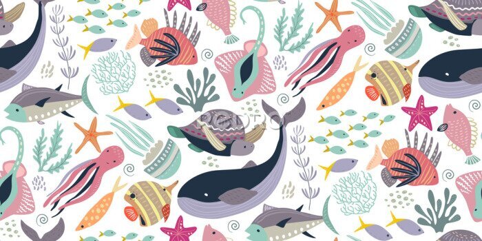 Poster Buntes Unterwasserleben