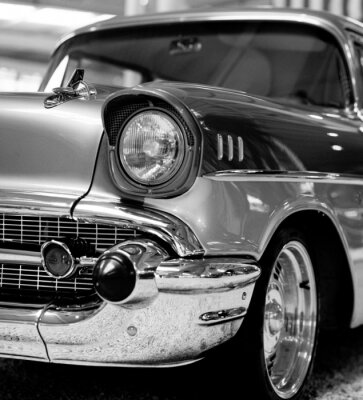Cadillac schwarz-weißes Foto