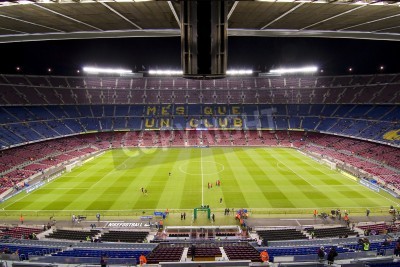 Poster Camp Nou-Stadion vor dem Spiel