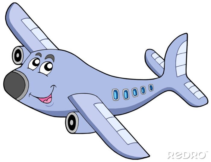 Poster Cartoon Flugzeug