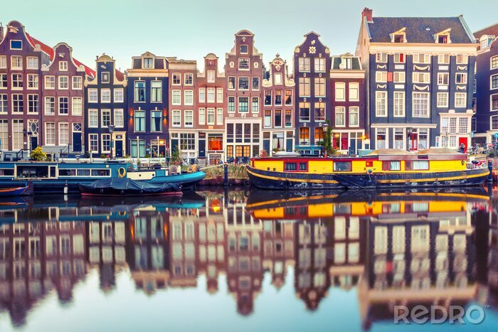 Poster Charakteristische Häuser in Holland