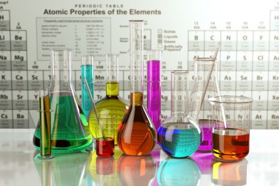 Poster Chemikalien im Labor