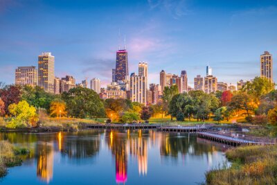 Chicago Stadtpanorama und Lincoln Park